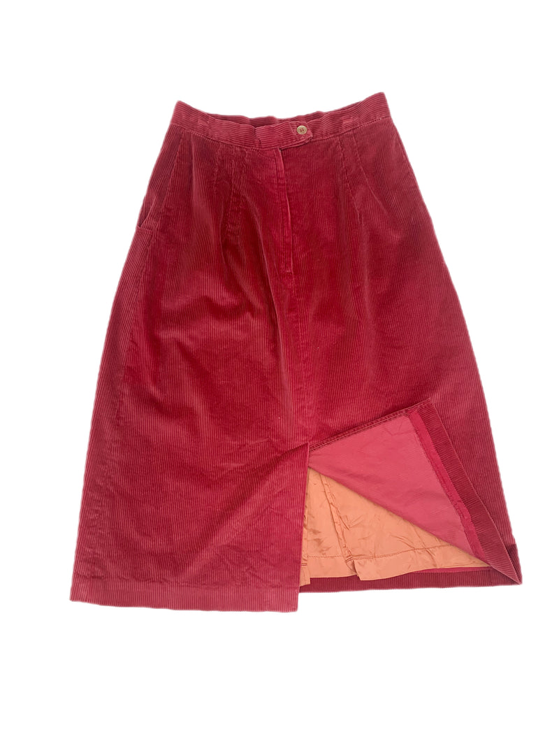 1970's Pink Pierre Cardin Corduroy Skirt