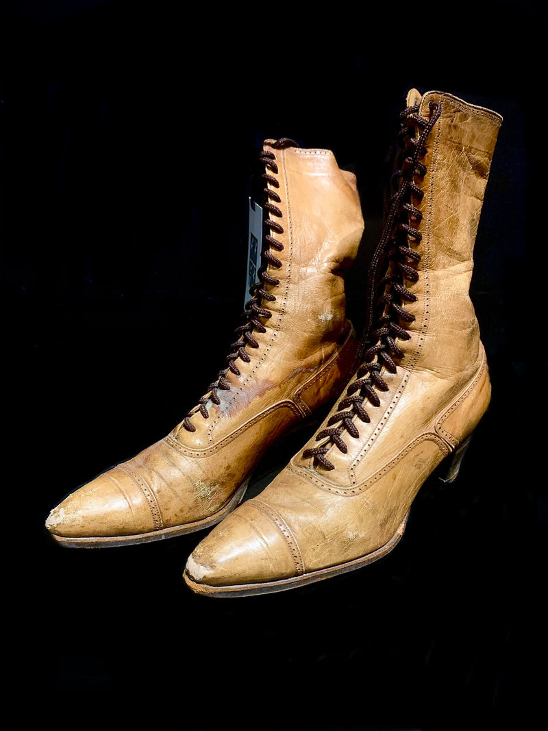 Antique Lace-Up Victorian Boots