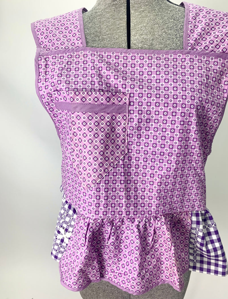 Upcycled Lavender Ruffled Top