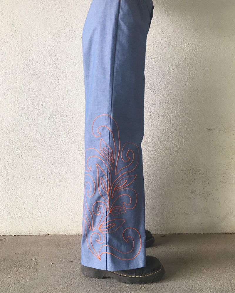 Vintage Levi's trousers with orange embroidery