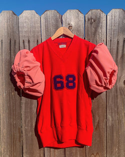 Upcycled Balloon Sleeve Knit Pullover