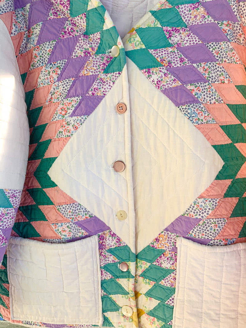 Handmade Vintage Star Quilt Jacket