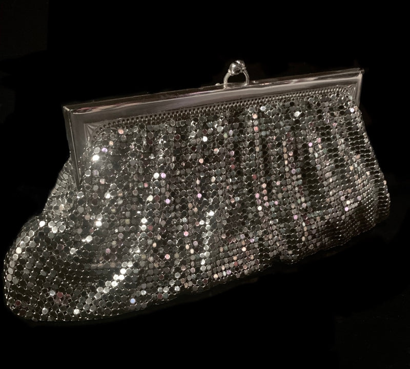 1980's Whiting and Davis Silver Mesh Clutch