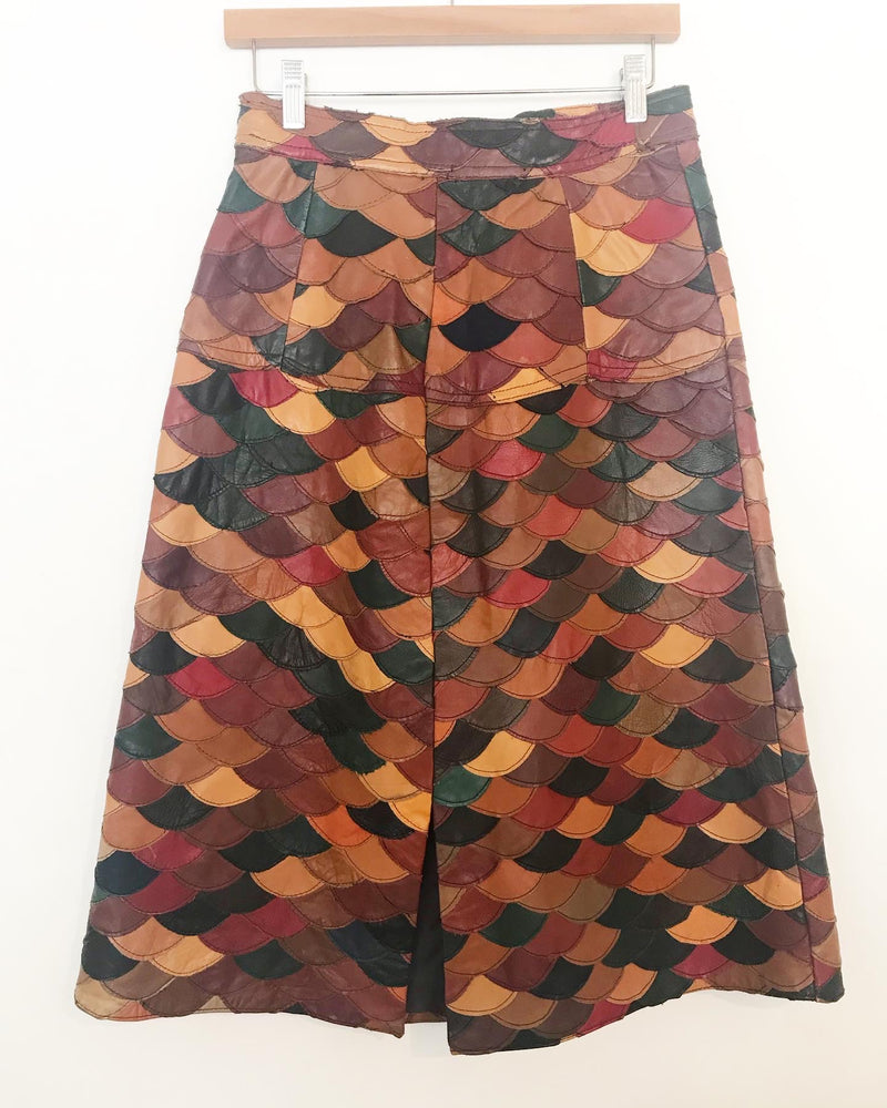 1970's Fish Scale Leather Skirt