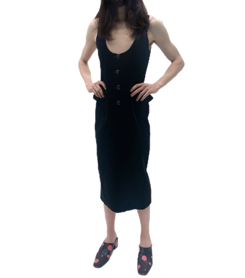 1980's Black Velvet Anna Sui Dress