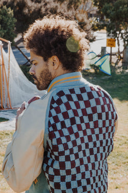 Upcycled Checkerboard Letterman