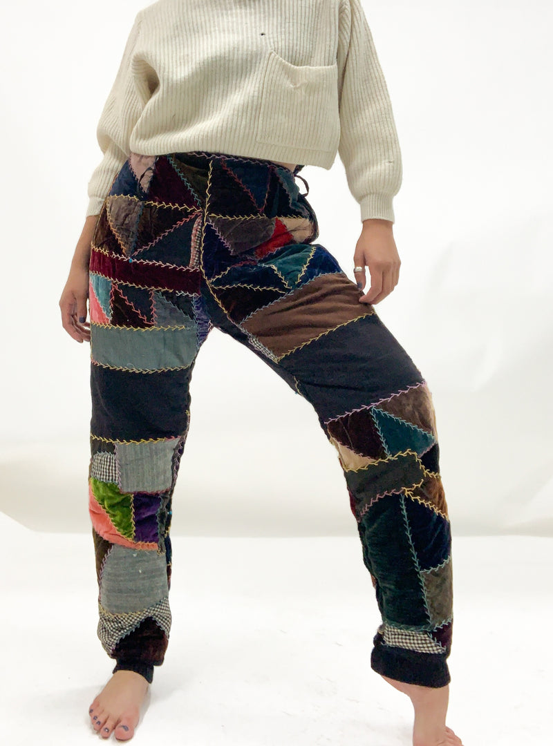 Upcycled Early 1900's Quilted Patchwork Pants